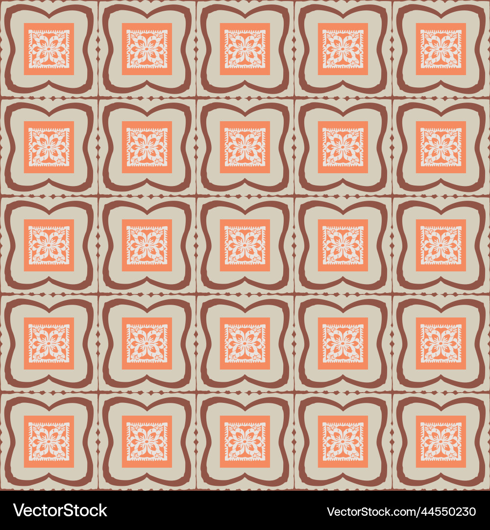 Hand drawn retro block print seamless pattern Hand drawn retro block print seamless pattern vector image