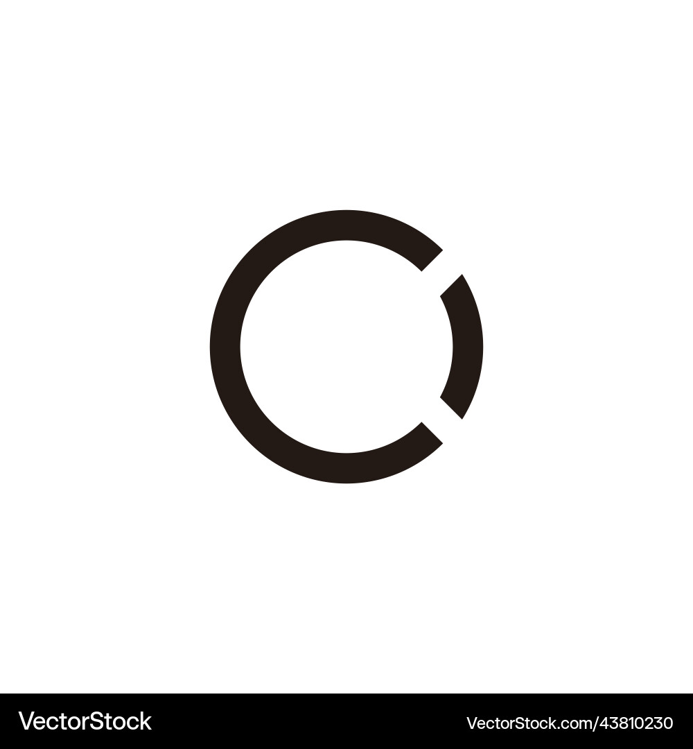 Letter Co Minimal Circle Logo Vektorbild