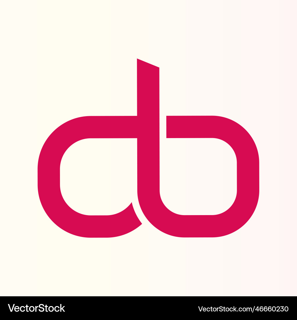 Letter db logo initial name bd Vector Image