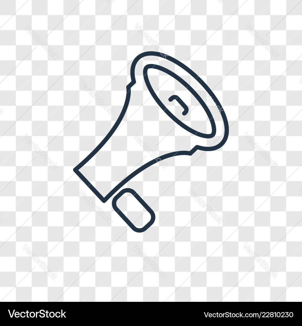 Megaphone concept linear icon isolated Megaphone concept linear icon isolated vector image