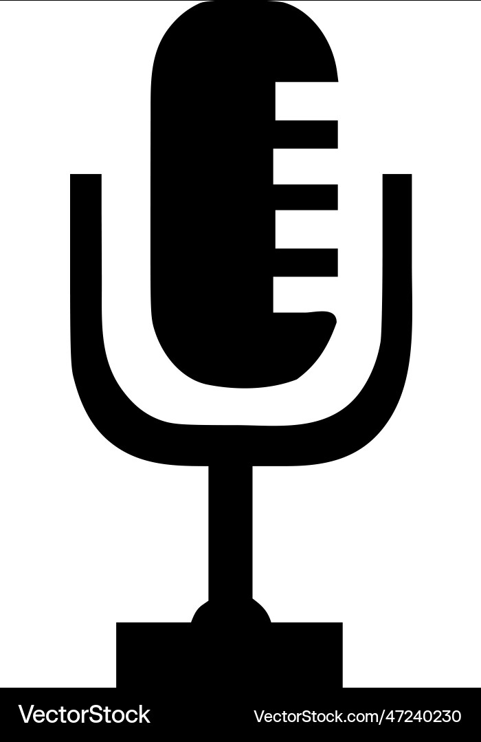 Microphone simple icon design image vector image