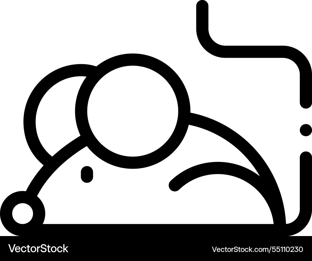 Mouse icon thin linear style design isolated Mouse icon thin linear style design isolated vector image