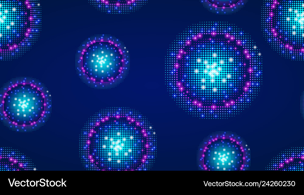 Neon Light Particle Pattern Vector Image