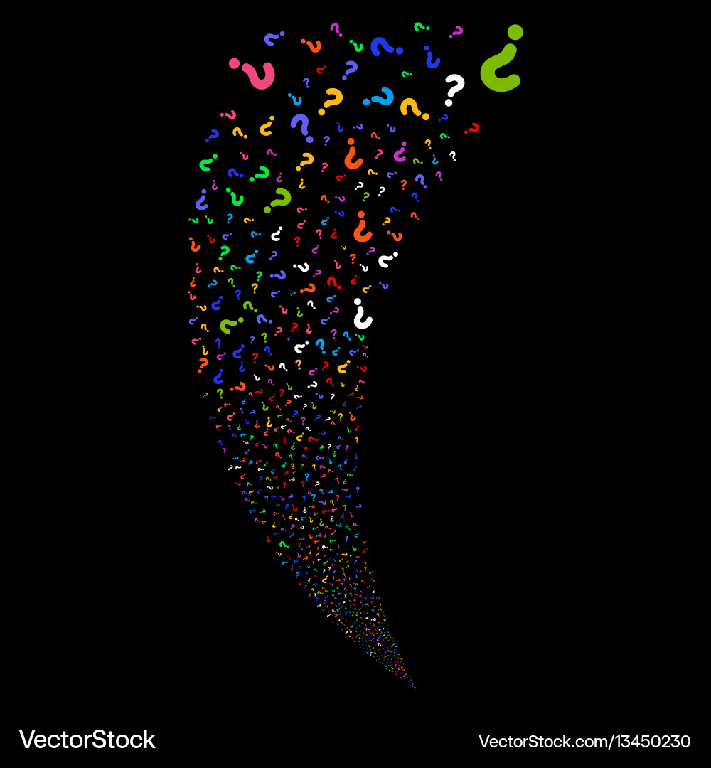 Question random stream Question random stream vector image