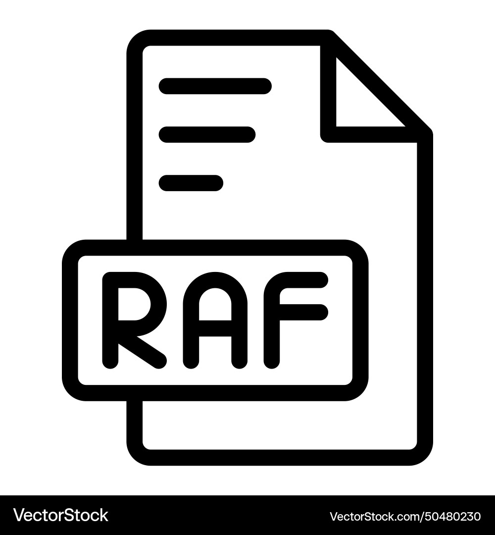 Raf icon outline style design image file Raf icon outline style design image file vector image