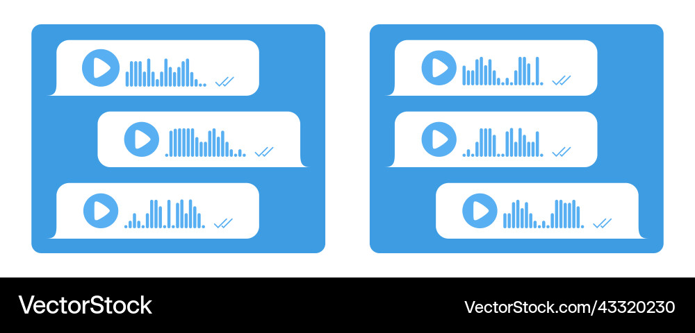 Recording of audio message template dialogue Vector Image
