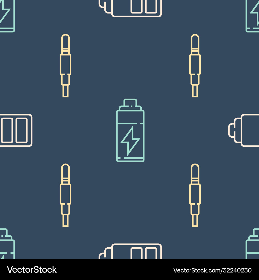 Set line battery charge level indicator audio Set line battery charge level indicator audio Vector Image
