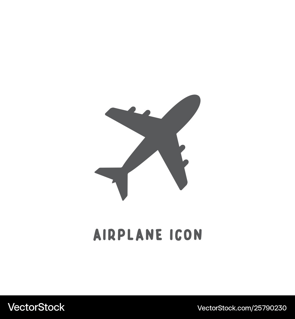 Simple Airplane Icon Vector Image