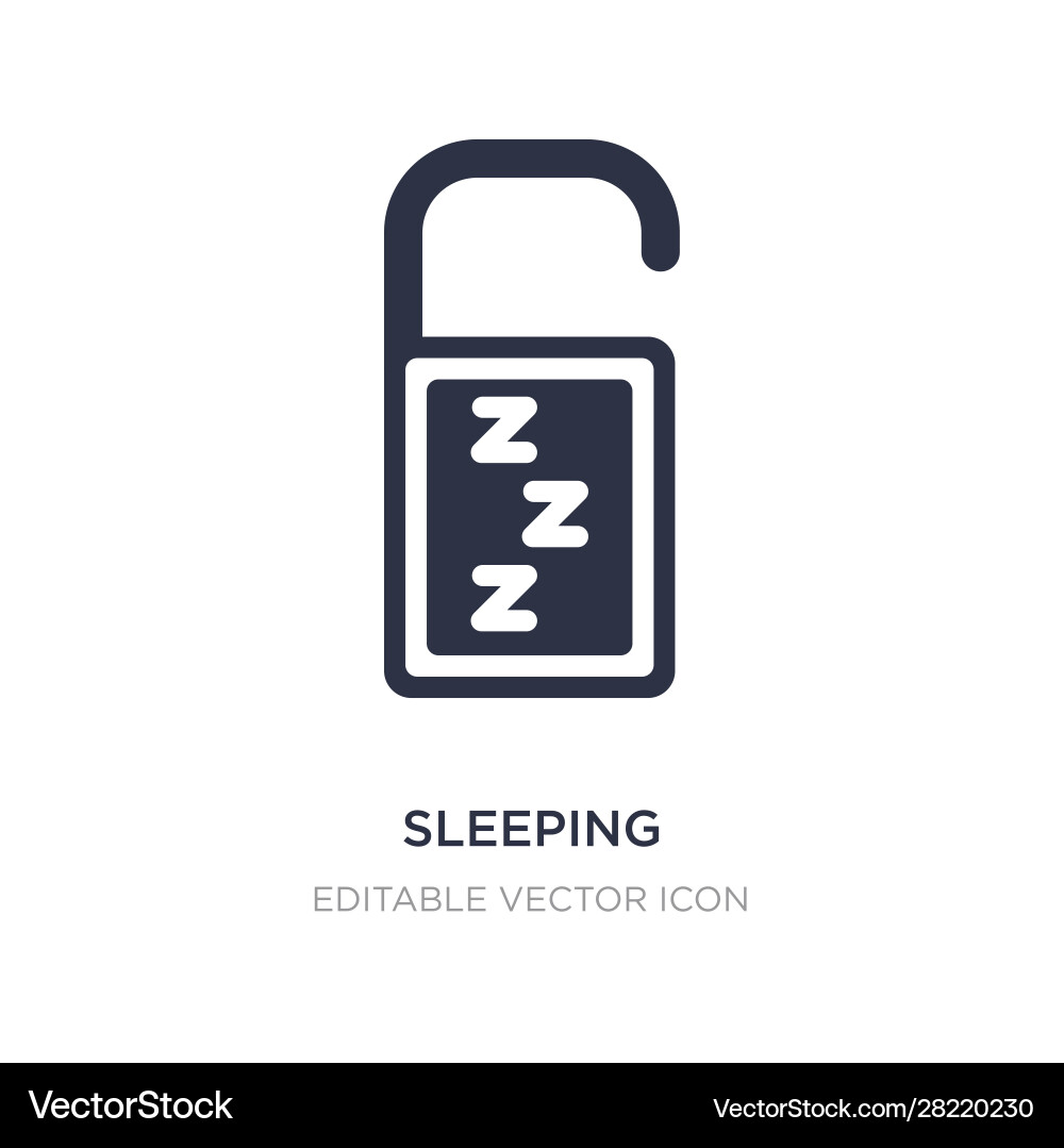 Sleeping icon on white background simple element Vector Image