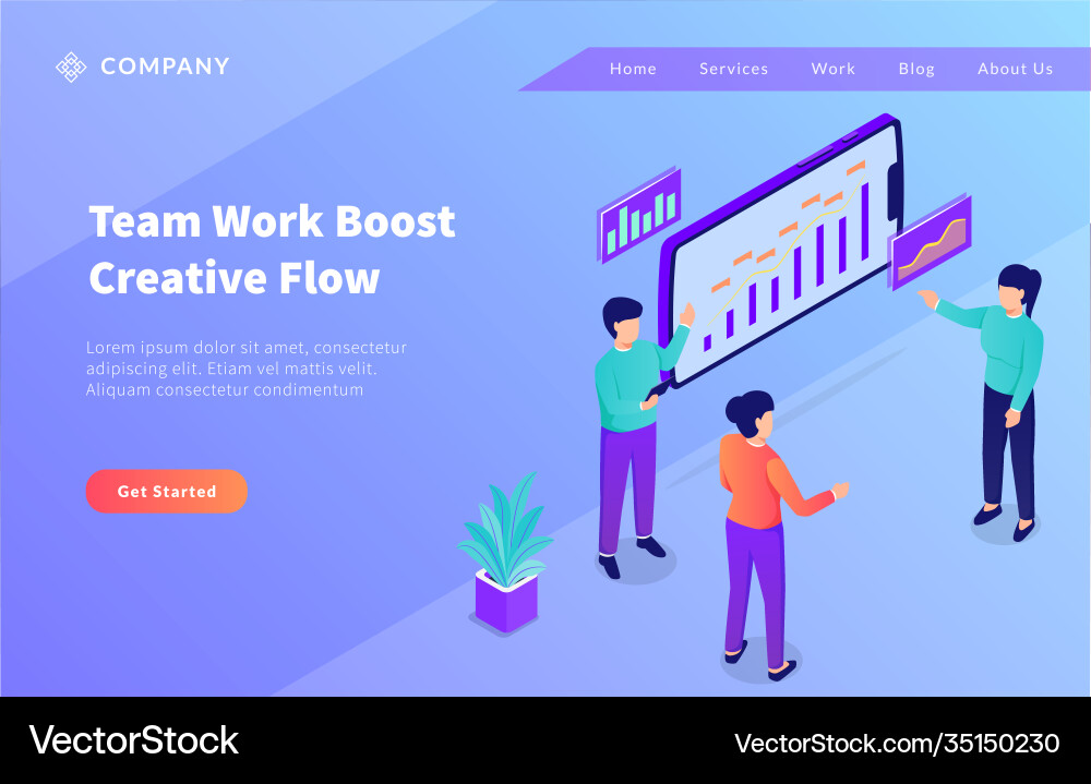 Team work creative analyze data graph and chart Team work creative analyze data graph and chart Vector Image