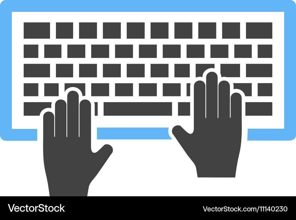 Using keyboard vector image