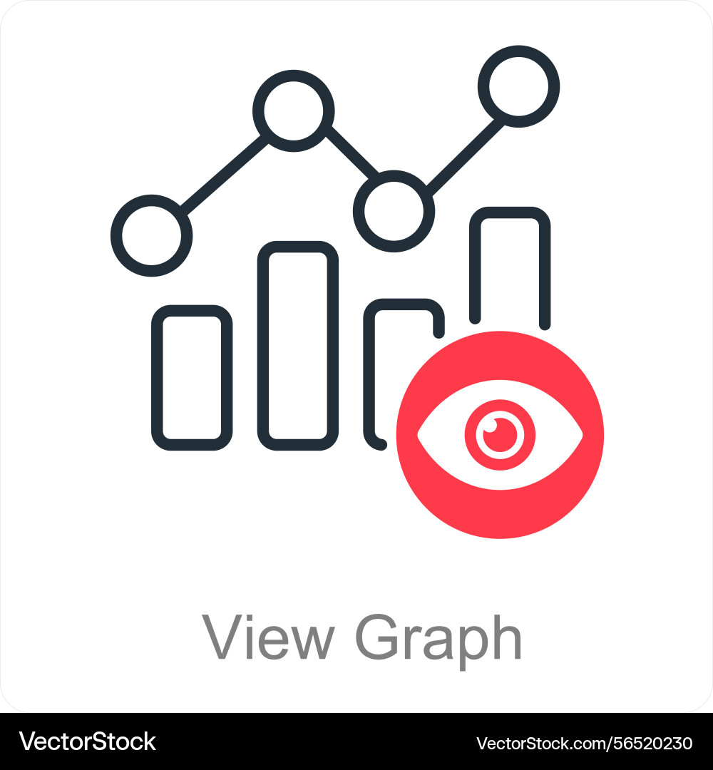 View graph and analytics icon concept Vector Image