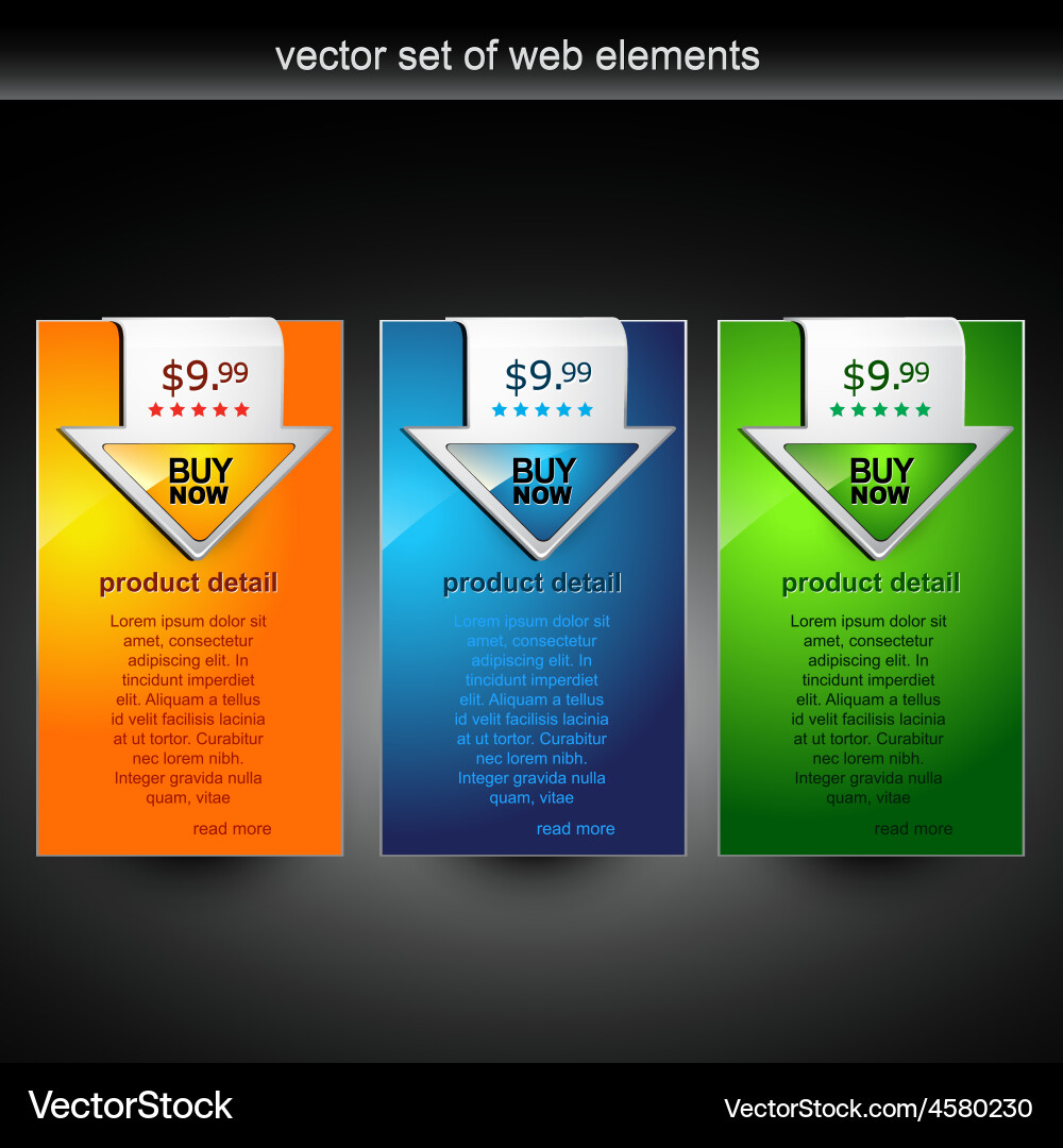 Web element vector image