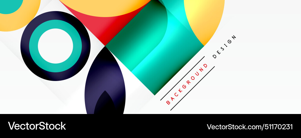 A colorful background with circles and triangles A colorful background with circles and triangles Vector Image