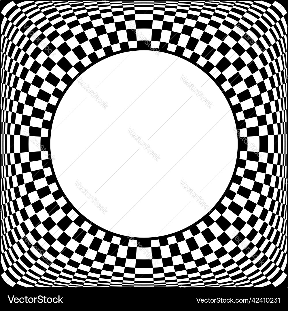 Abstract geometric chequered pattern 3d effect Vector Image