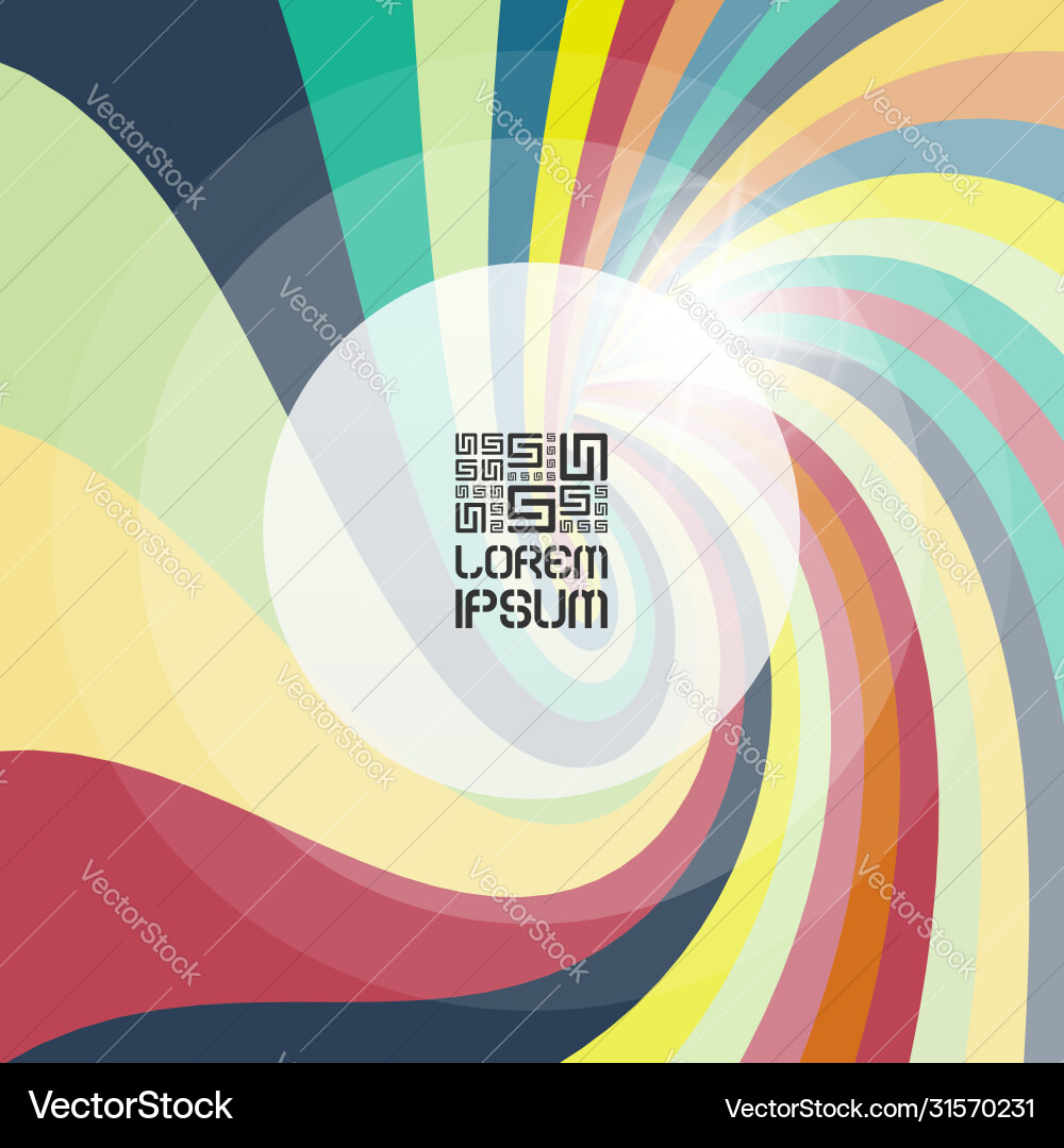Abstract swirl background round frame with place Abstract swirl background round frame with place vector image