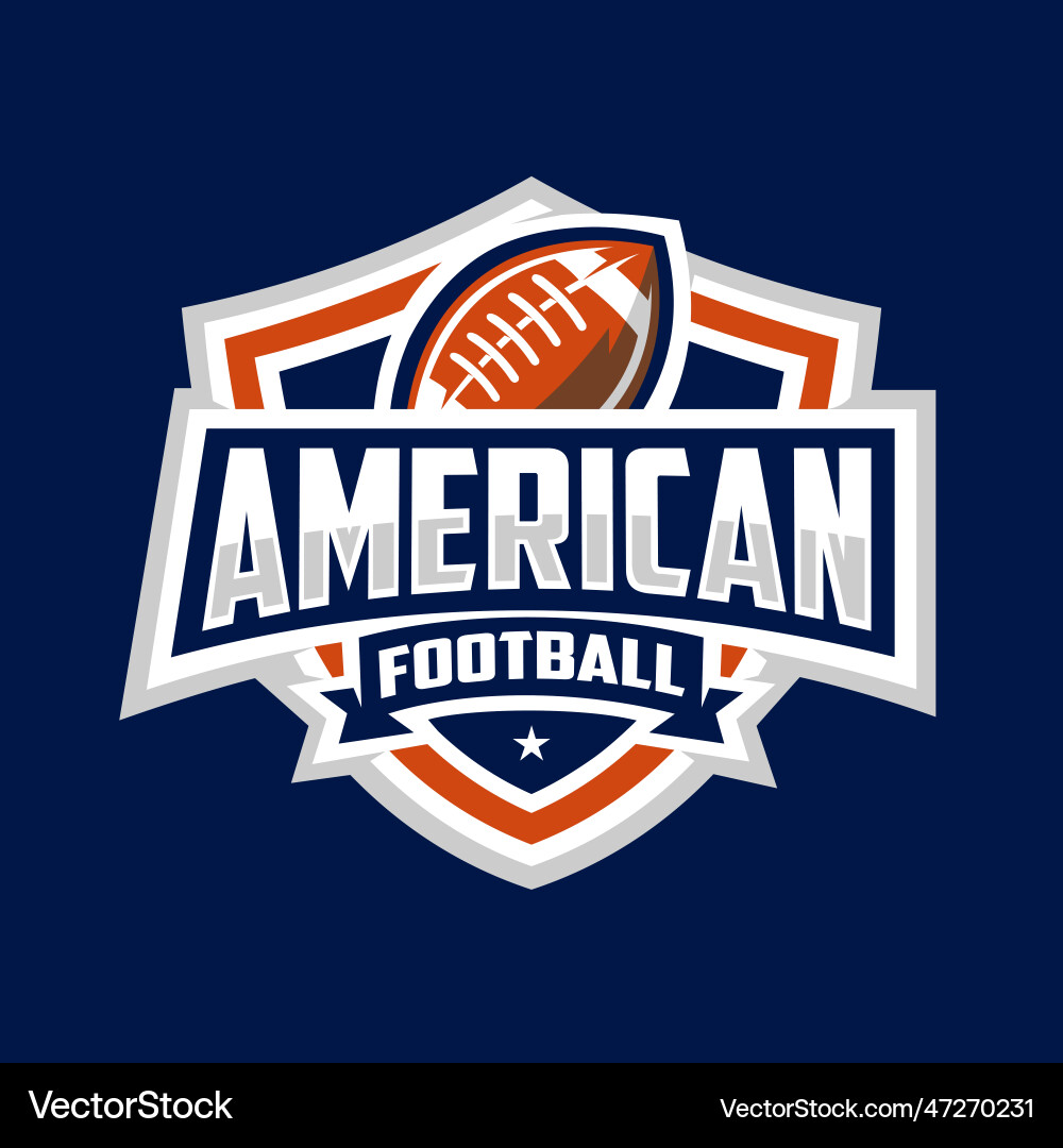 American Football Logo - Bold & Sporty vector image