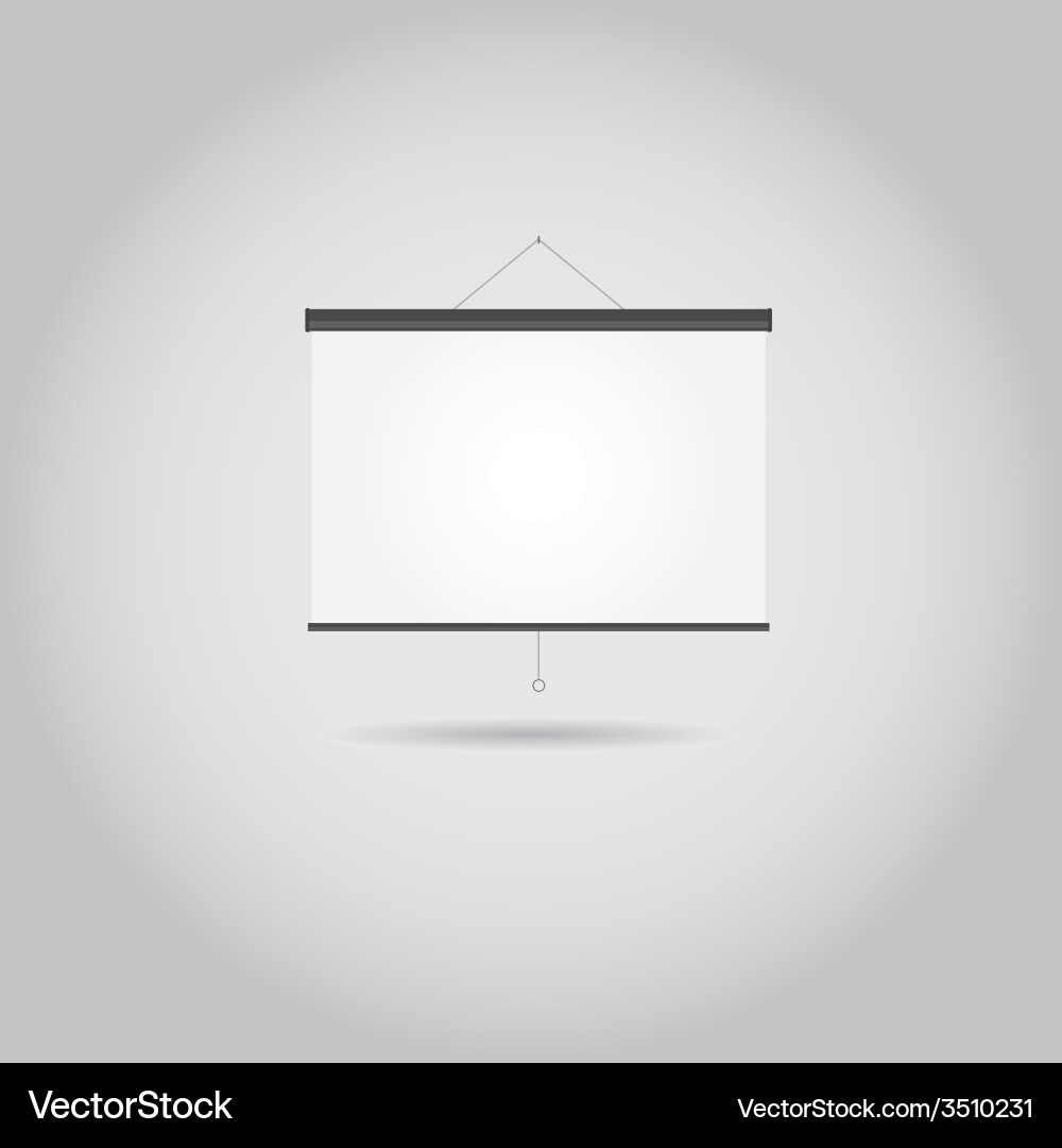 Blank projection screen with copy space Vector Image