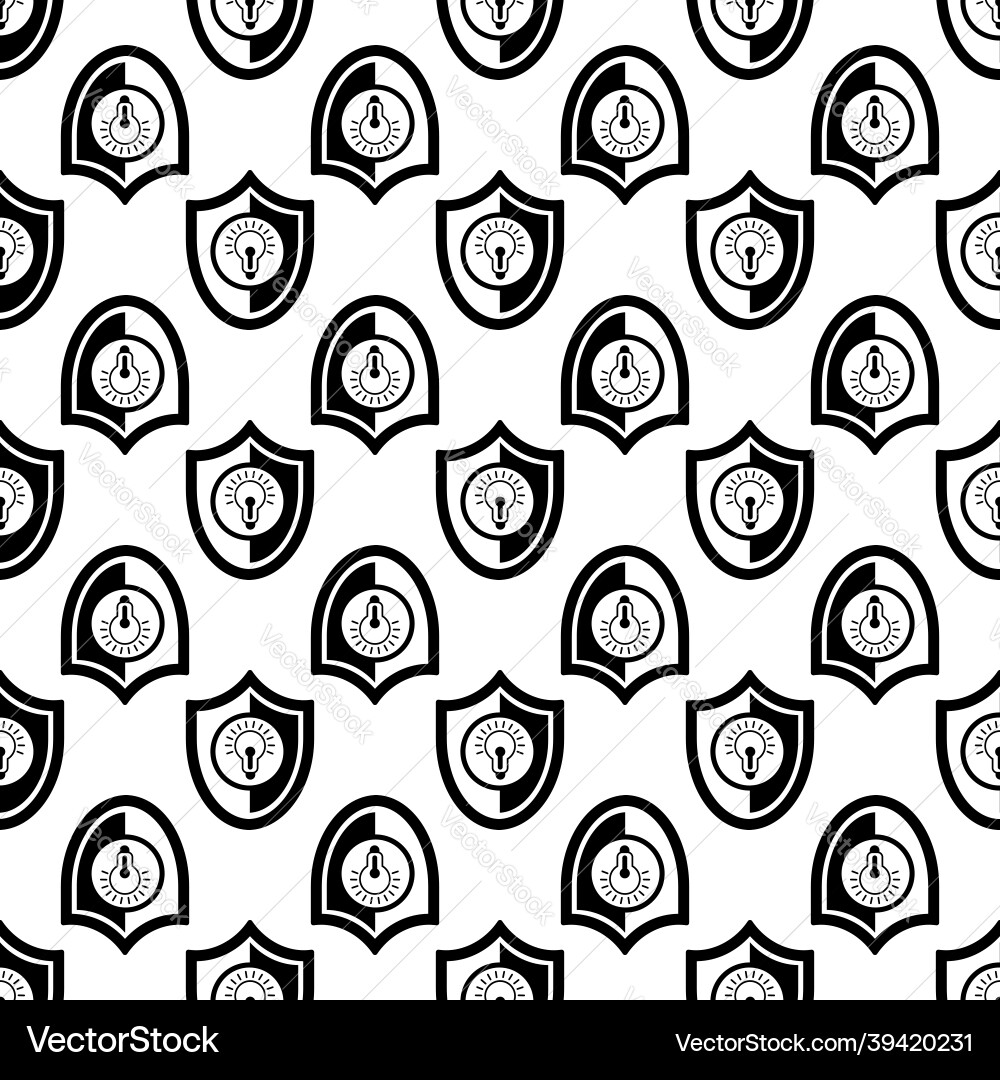 Bulb shield pattern seamless Bulb shield pattern seamless vector image