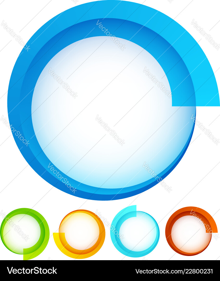 Circular round design elements preloader buffers Circular round design elements preloader buffers vector image