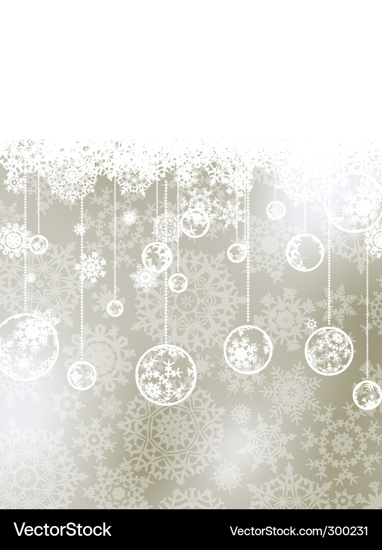 Elegant Christmas Snowflakes Background Vector Image