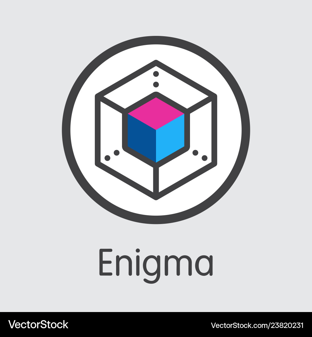 Eng - enigma the logo of virtual currency – Royalty-Free Vector |  VectorStock
