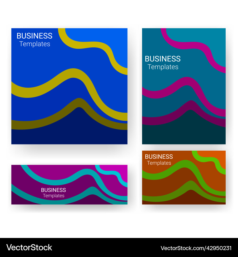 Flat color wave texture patterns business Vector Image