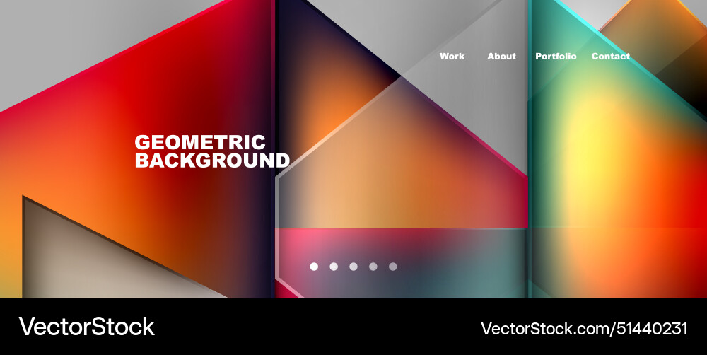 Gradient triangle geometric minimal wallpaper Vector Image