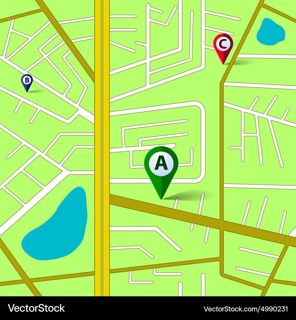 Green map seamless pattern vector image