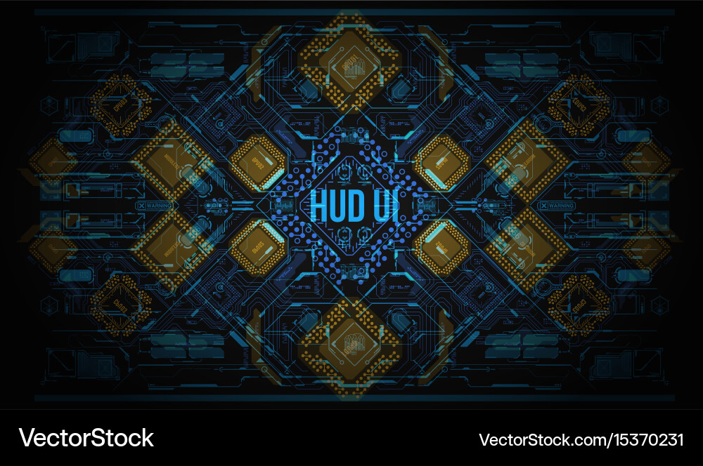 Modern background with futuristic user interface vector image