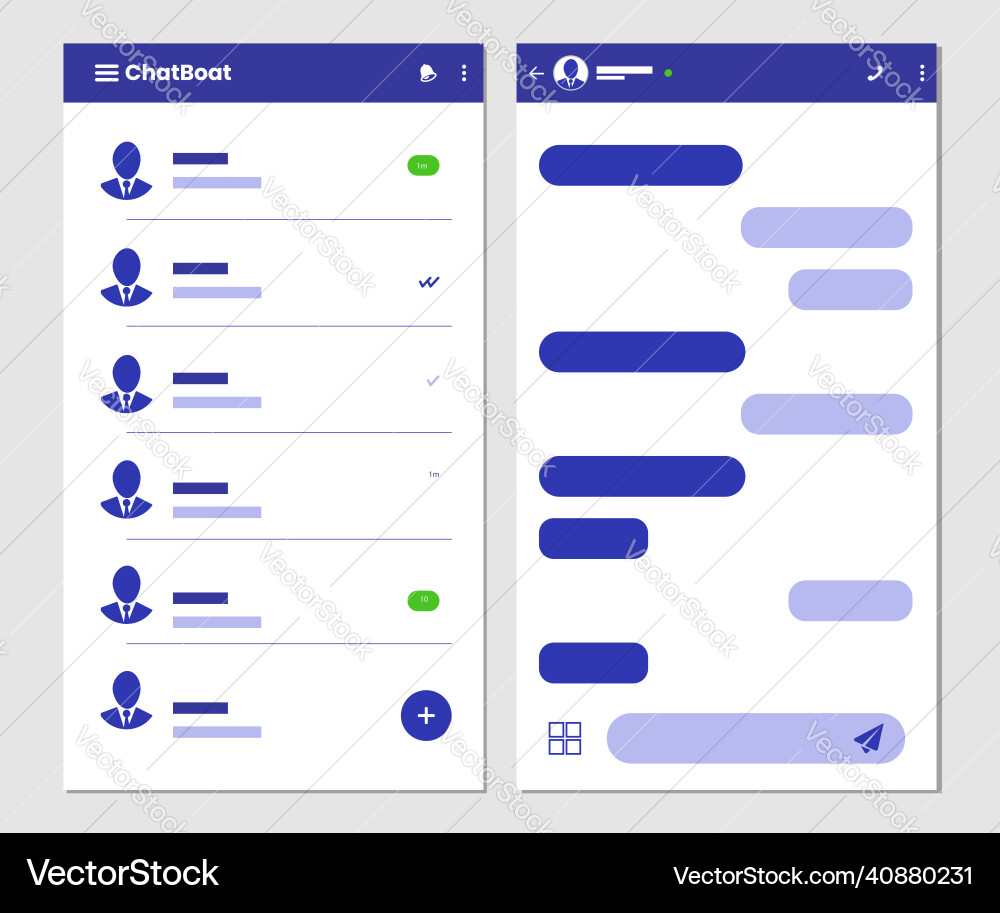 Modern chatting app mobile user interface Vector Image