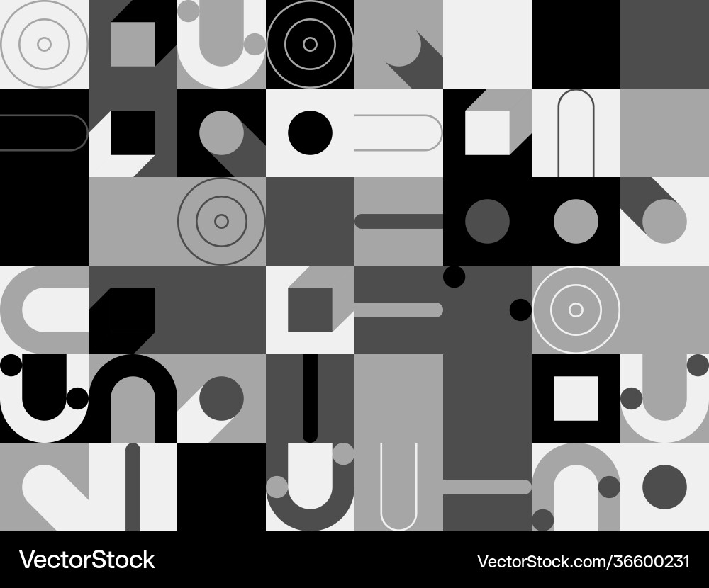 Monochrome abstract pattern design Vector Image