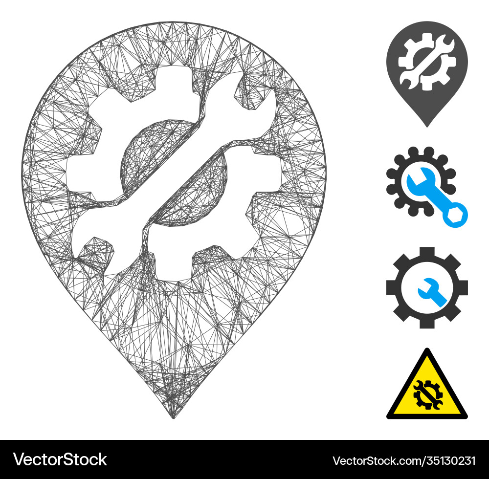 Net service tool marker mesh Net service tool marker mesh Vector Image