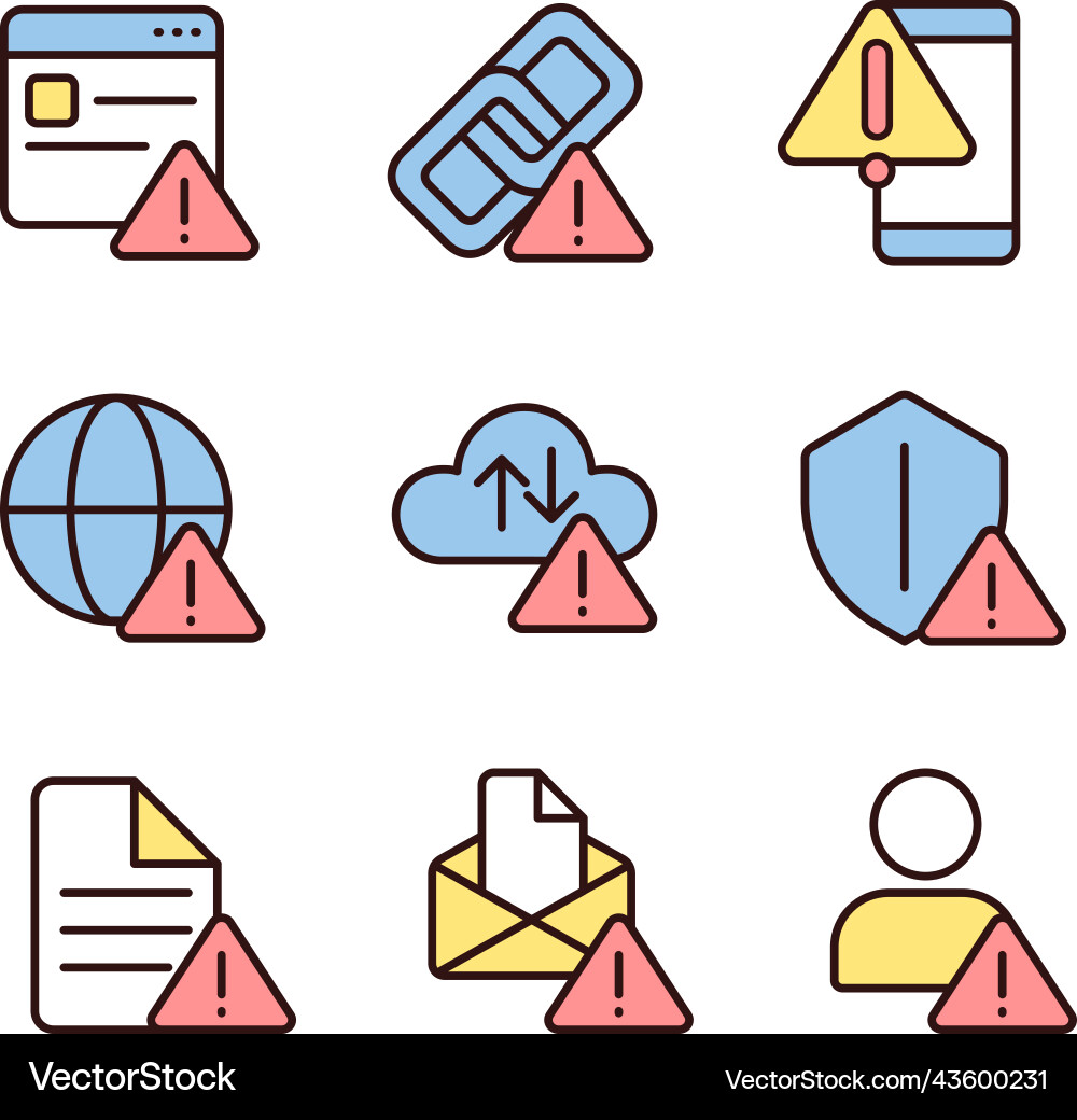 Network connect issues pixel perfect rgb color Vector Image