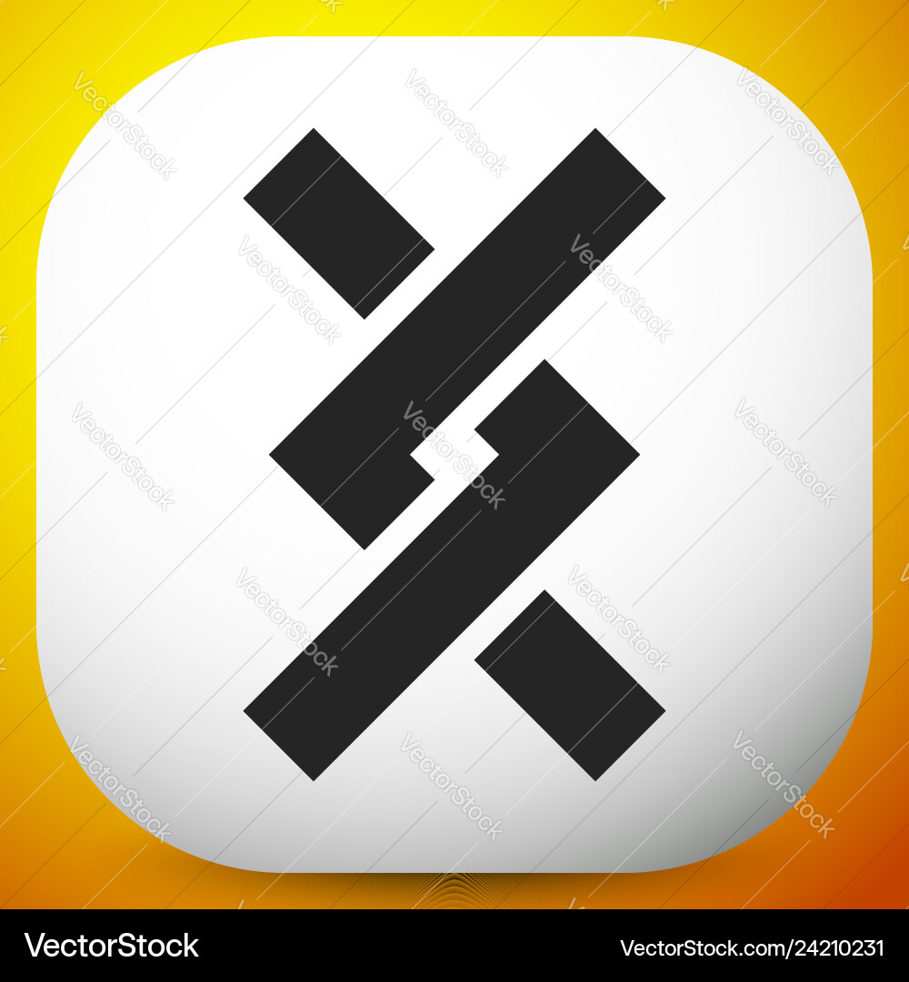 Overlapping intersecting knotted lines icon Overlapping intersecting knotted lines icon vector image