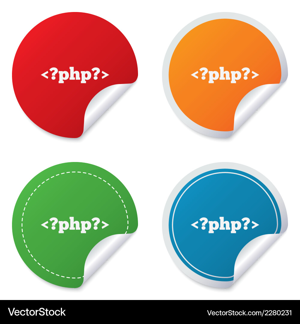Php sign icon programming language symbol vector image