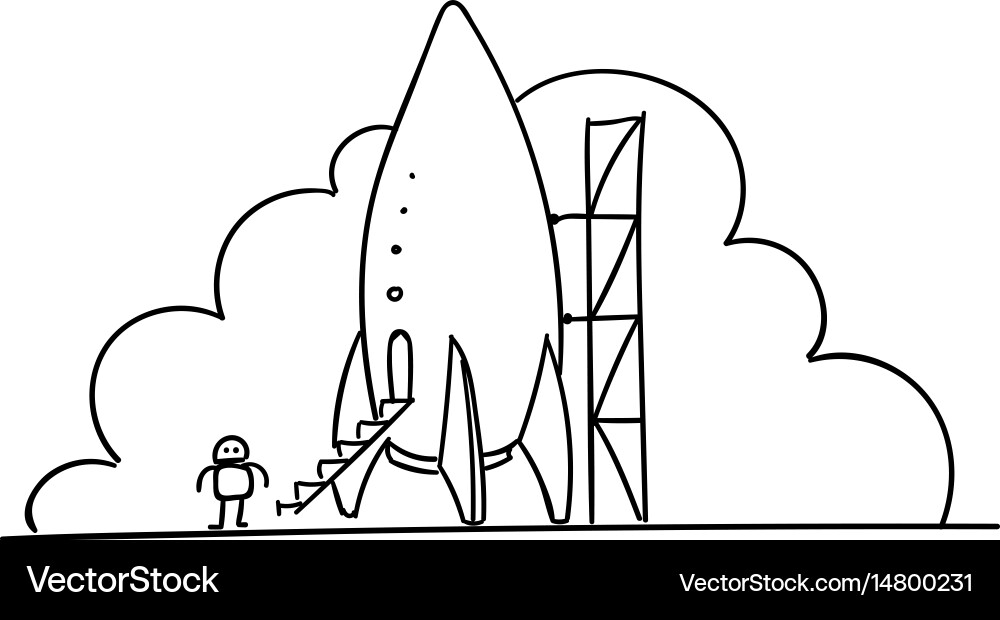 Robot Launch Startup vector image