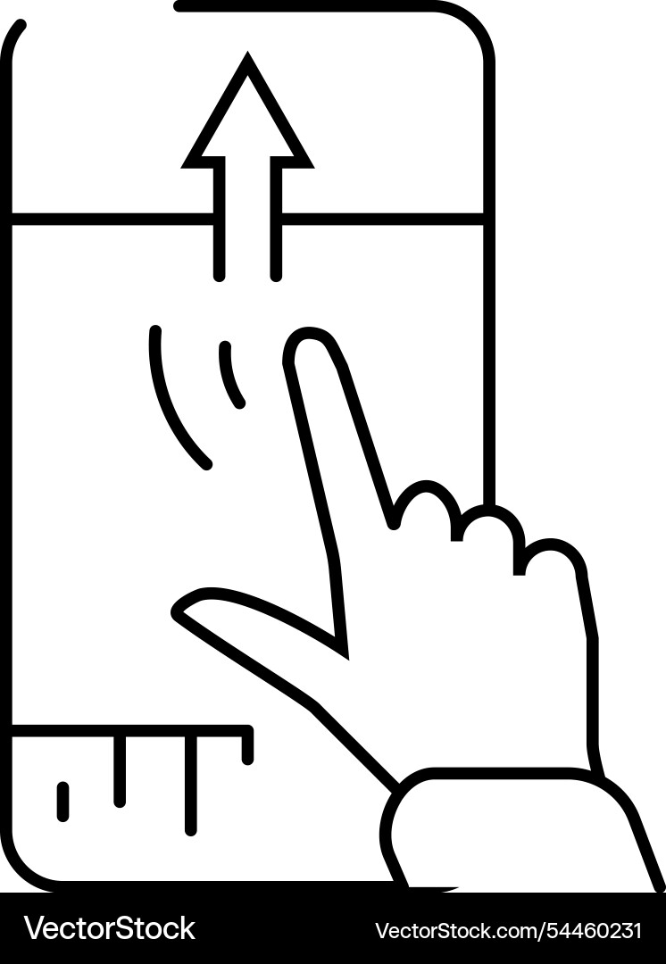 Scroll hijacking ux ui design line icon Scroll hijacking ux ui design line icon vektorbild
