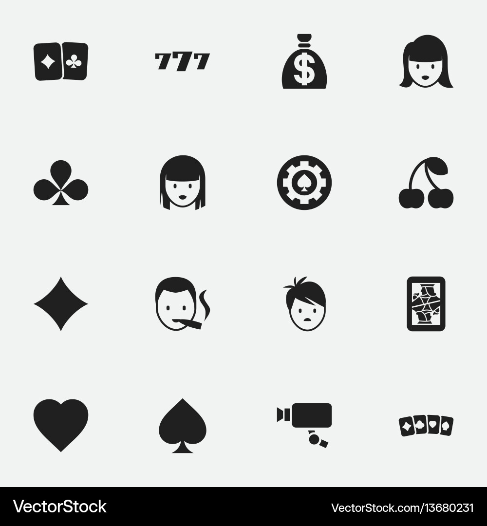 Set of 16 editable game icons includes symbols Vector Image