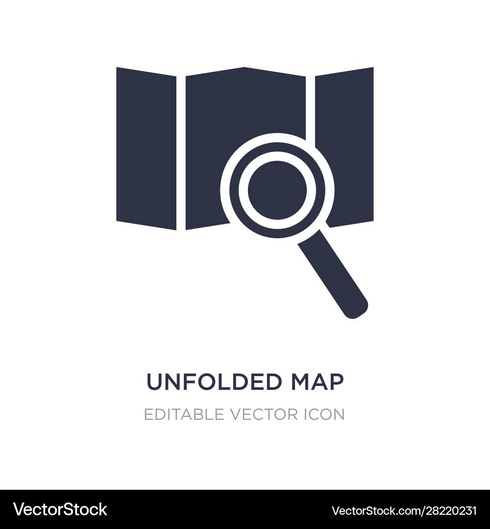 Unfolded map icon on white background simple Unfolded map icon on white background simple vector image