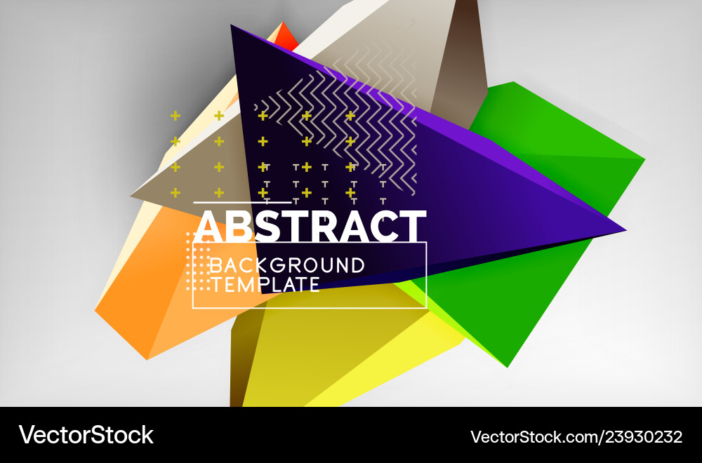 3d triangle geometric background design modern 3d triangle geometric background design modern vector image
