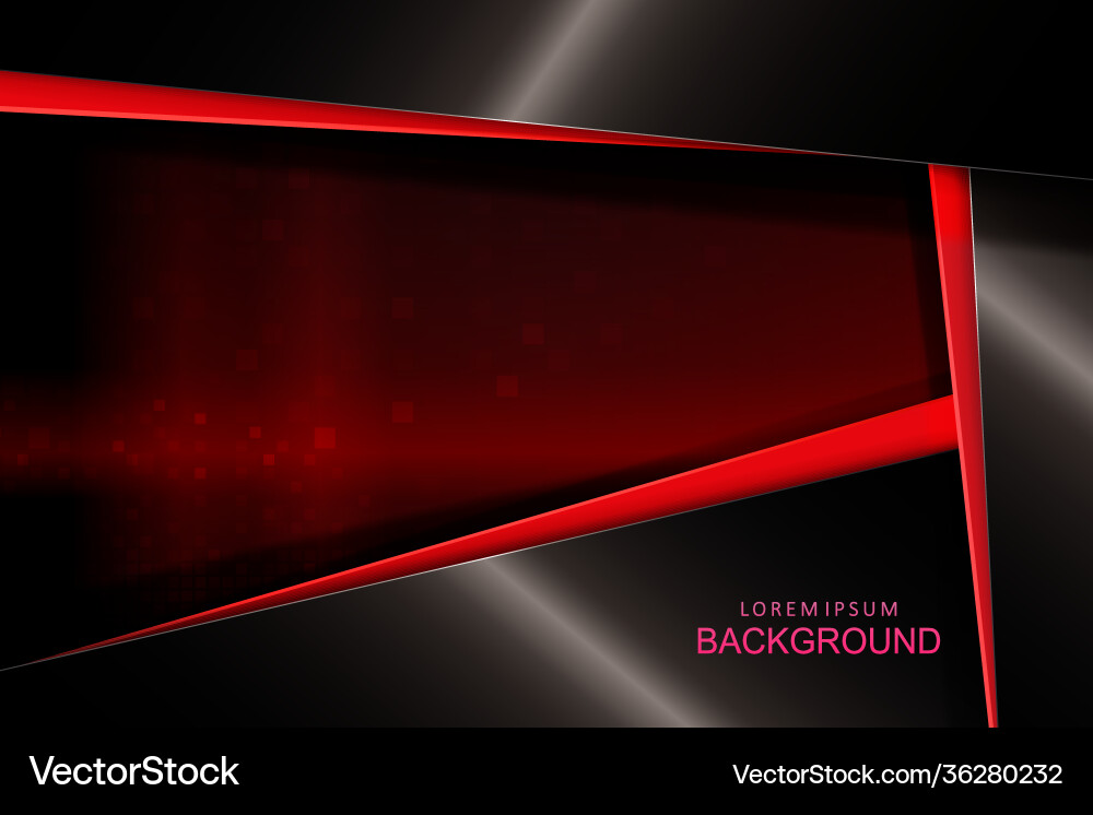 Abstract dark design in red shade with mosaic vector image