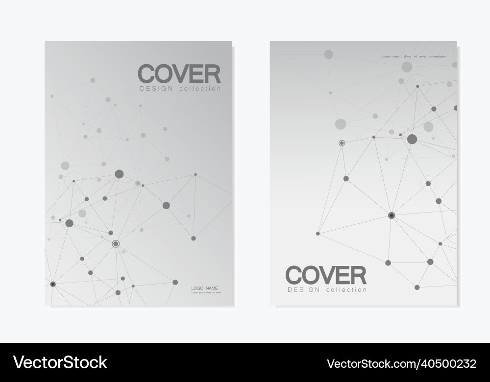Abstract polygonal connecting connection science vector image