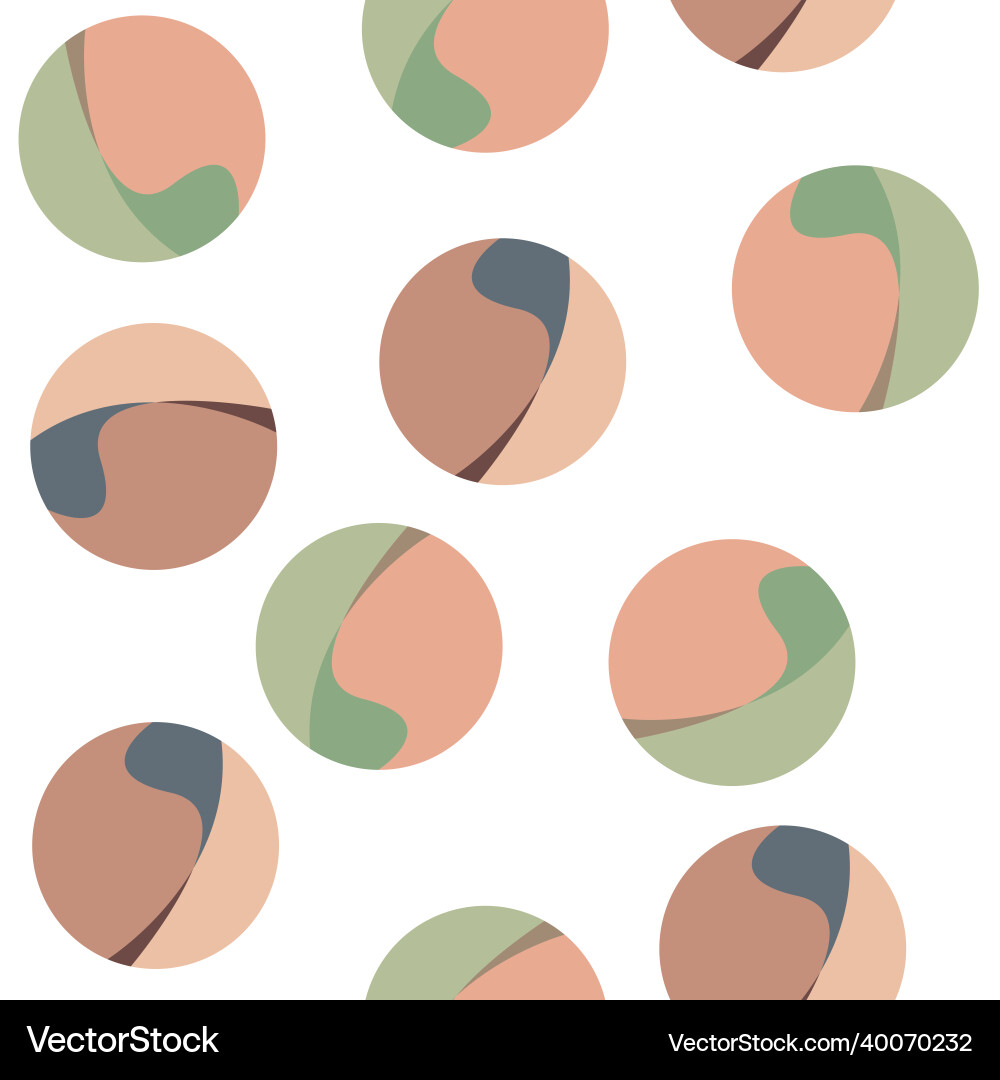 Abstract round shapes seamless pattern eps Vector Image