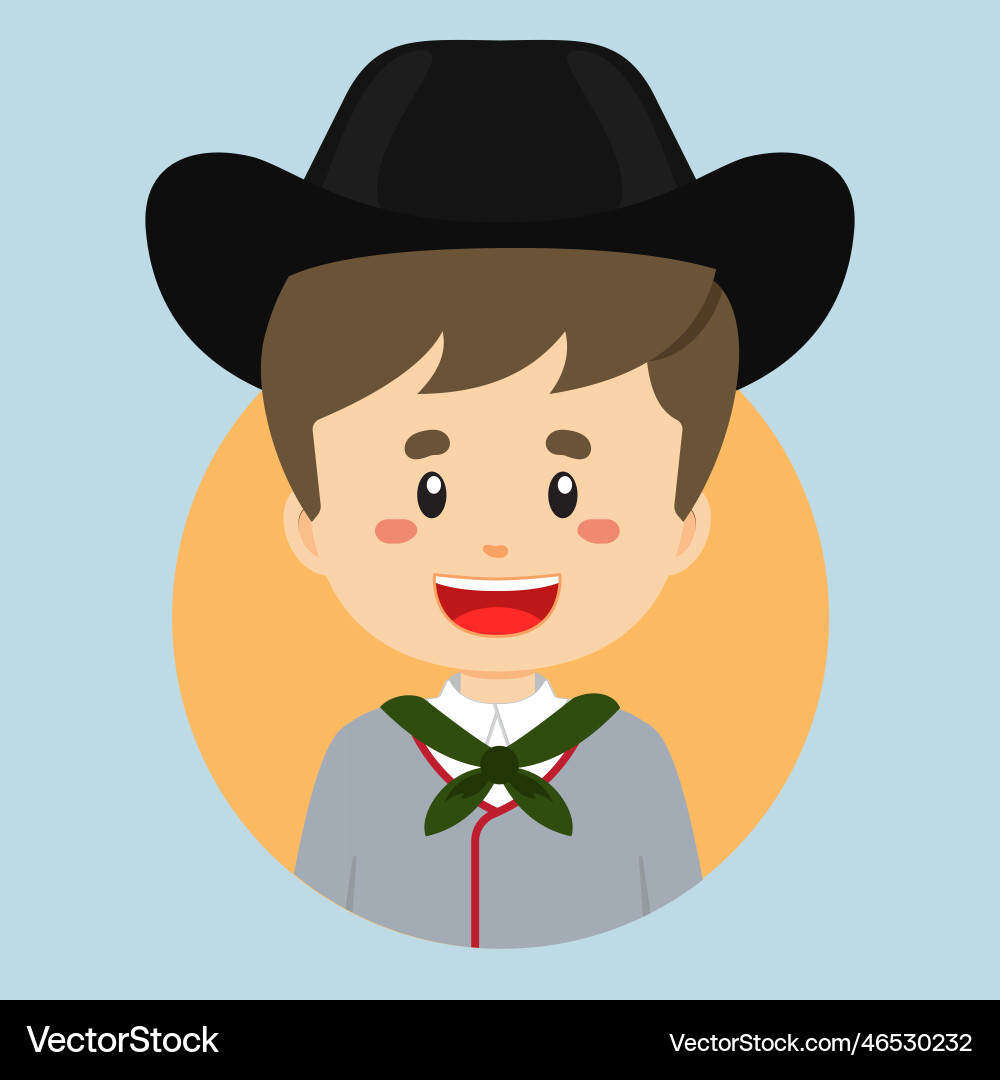 Avatar of a latvian character vector image