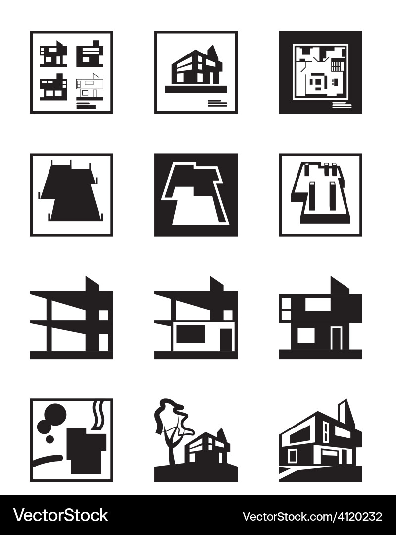 Building Construction Stages Vector Image