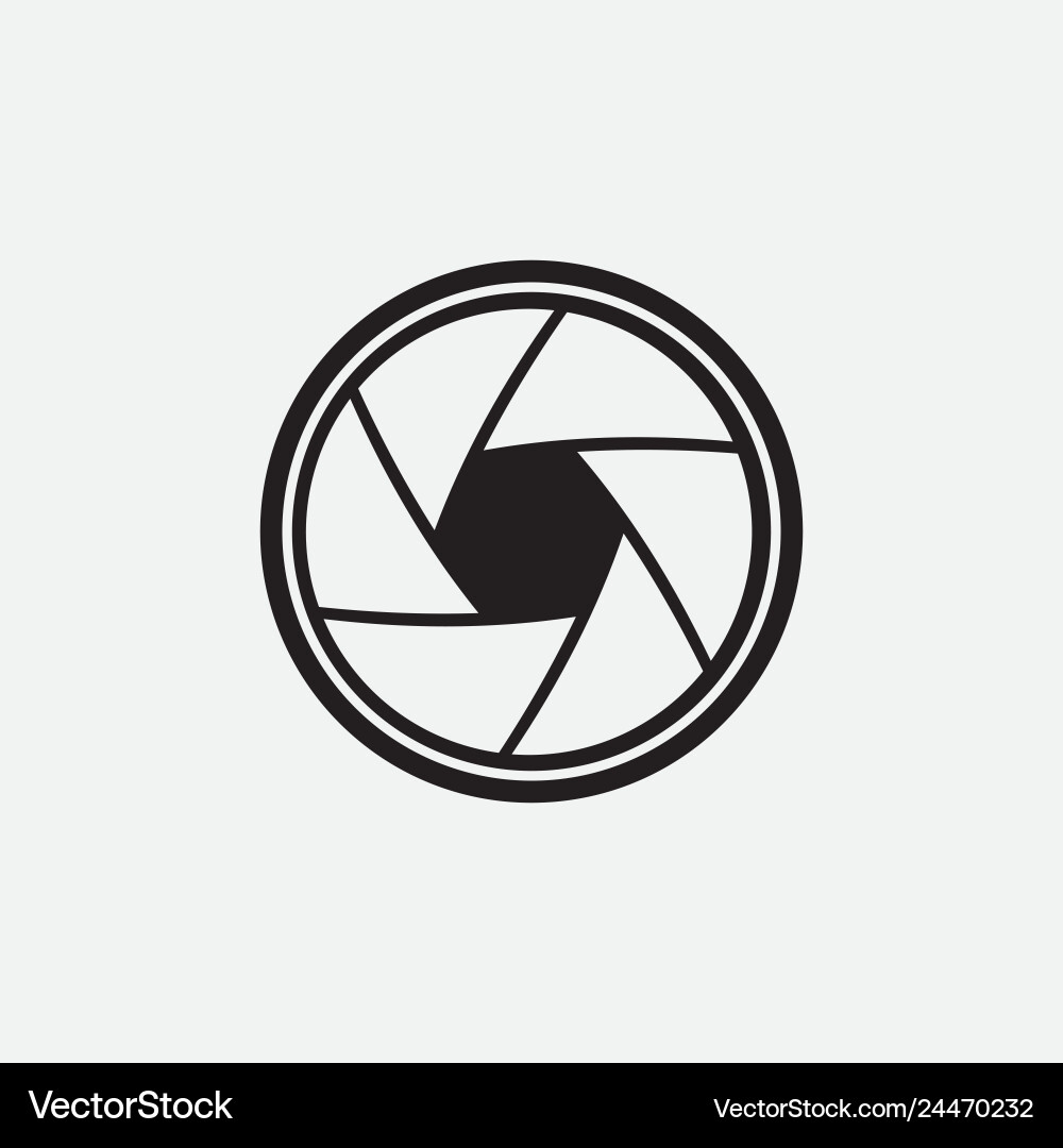 Camera shutter isolated on white background Camera shutter isolated on white background vector image