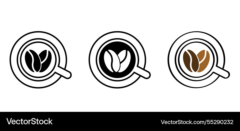 Coffee cup withe roasted beans Royalty Free Vector Image