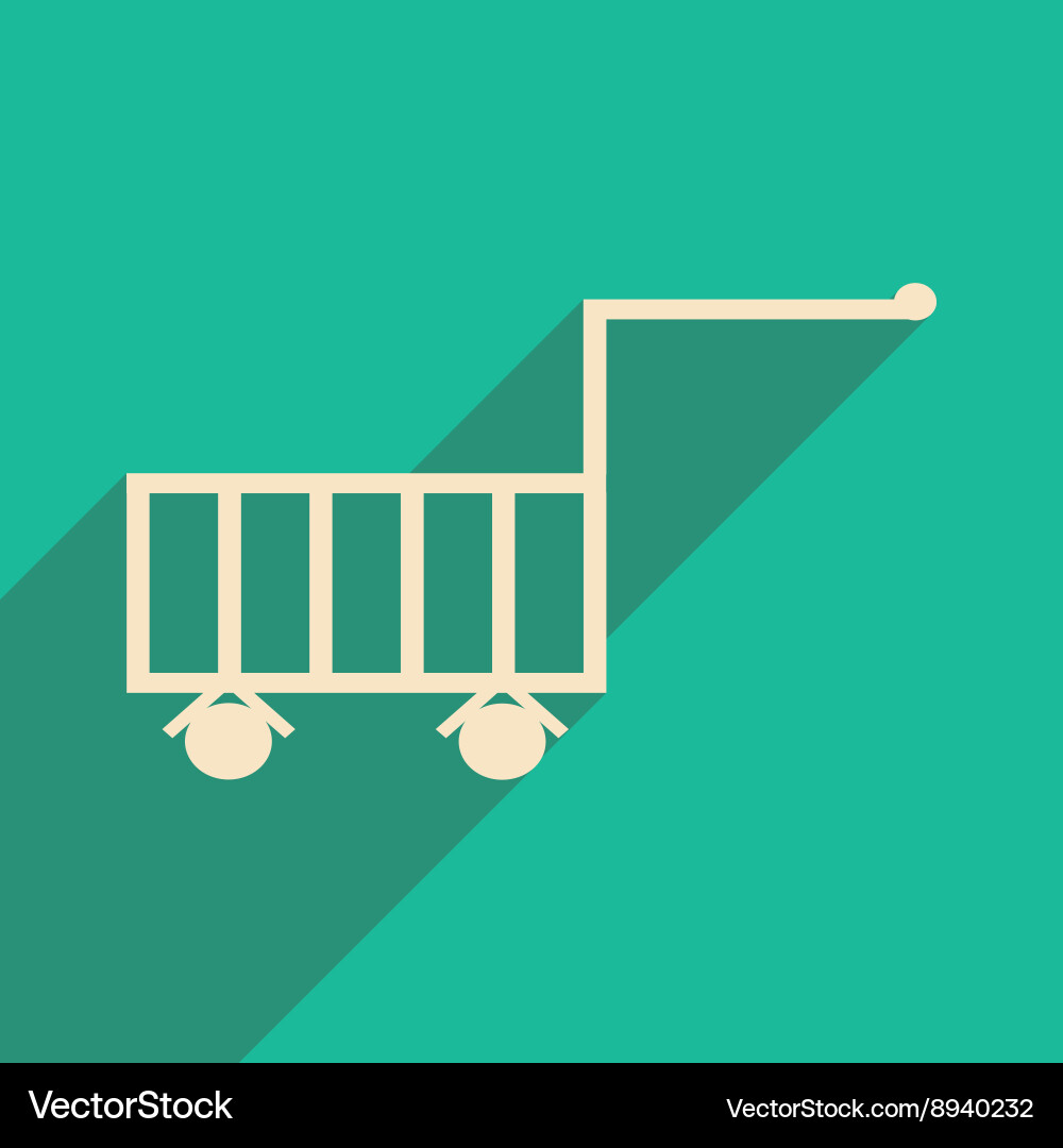 Flat with shadow icon and mobile application Vector Image