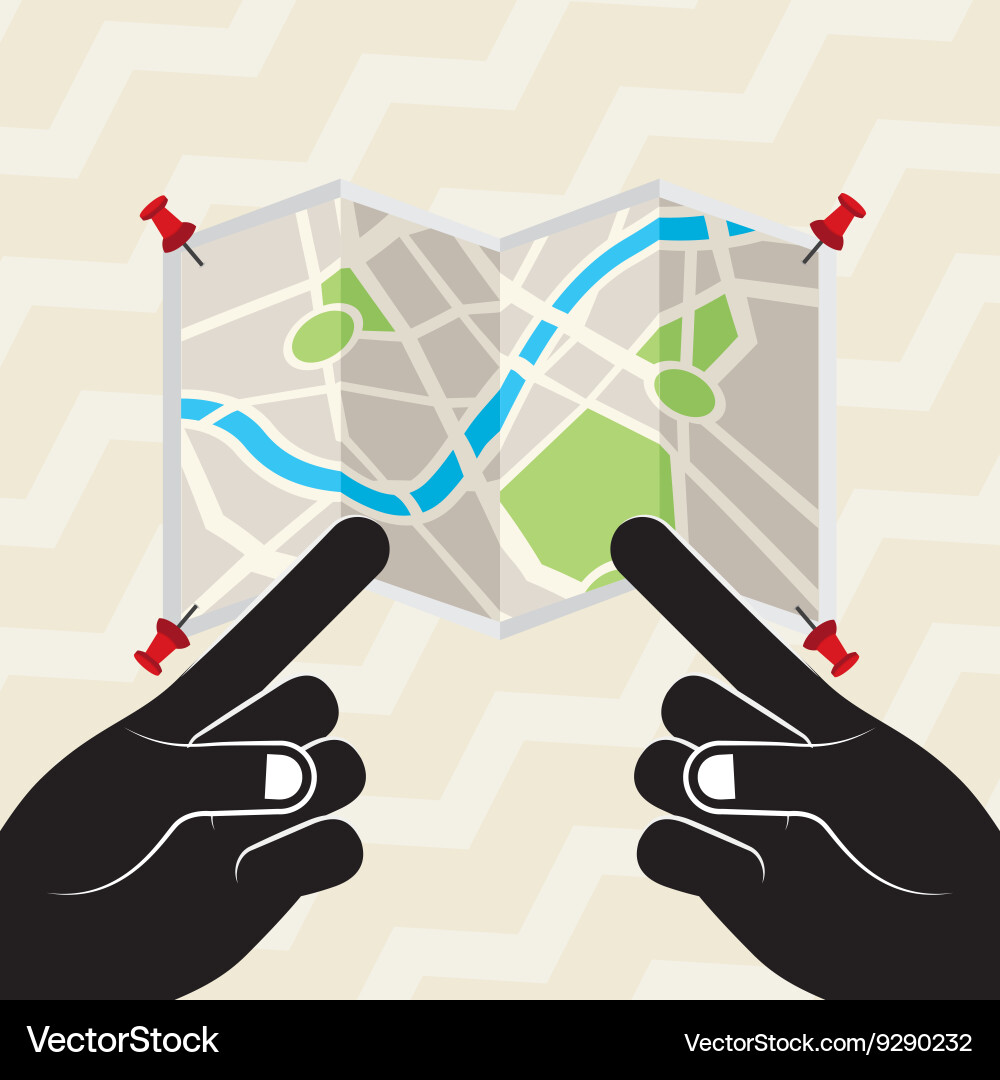 Global positioning system design Vector Image